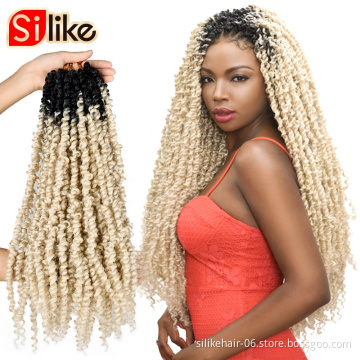18 Inch Pre-twisted Passion Twist Crochet Hair 6 Pack 24 Roots/Pack Crochet Twist Hair Extensions Synthetic Hair For Branding